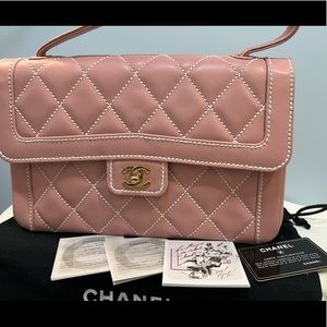 Chanel Wild Stitch Surpique Top Handle Bag
